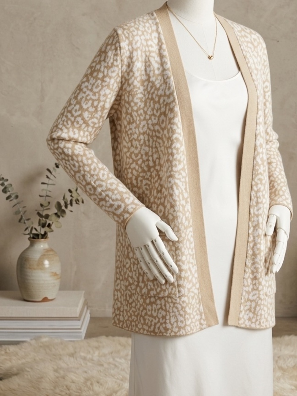 J. Crew Leopard Print Open Cardigan